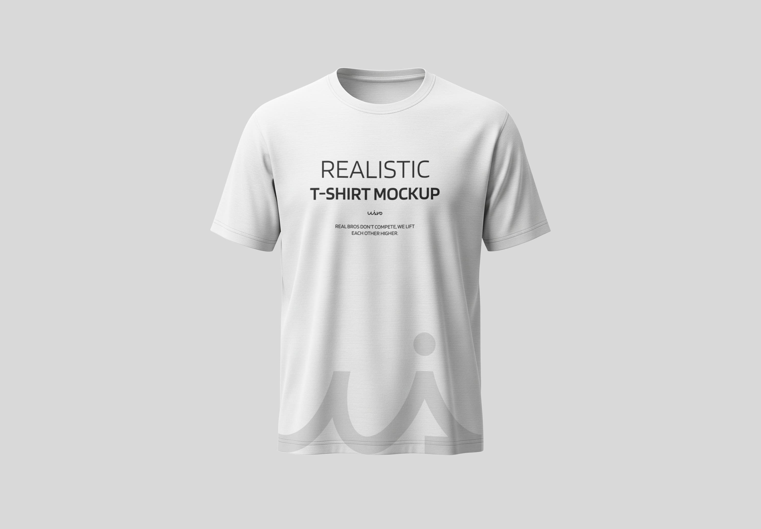 White T-Shirt Mockup - Realistic Front View Design Template