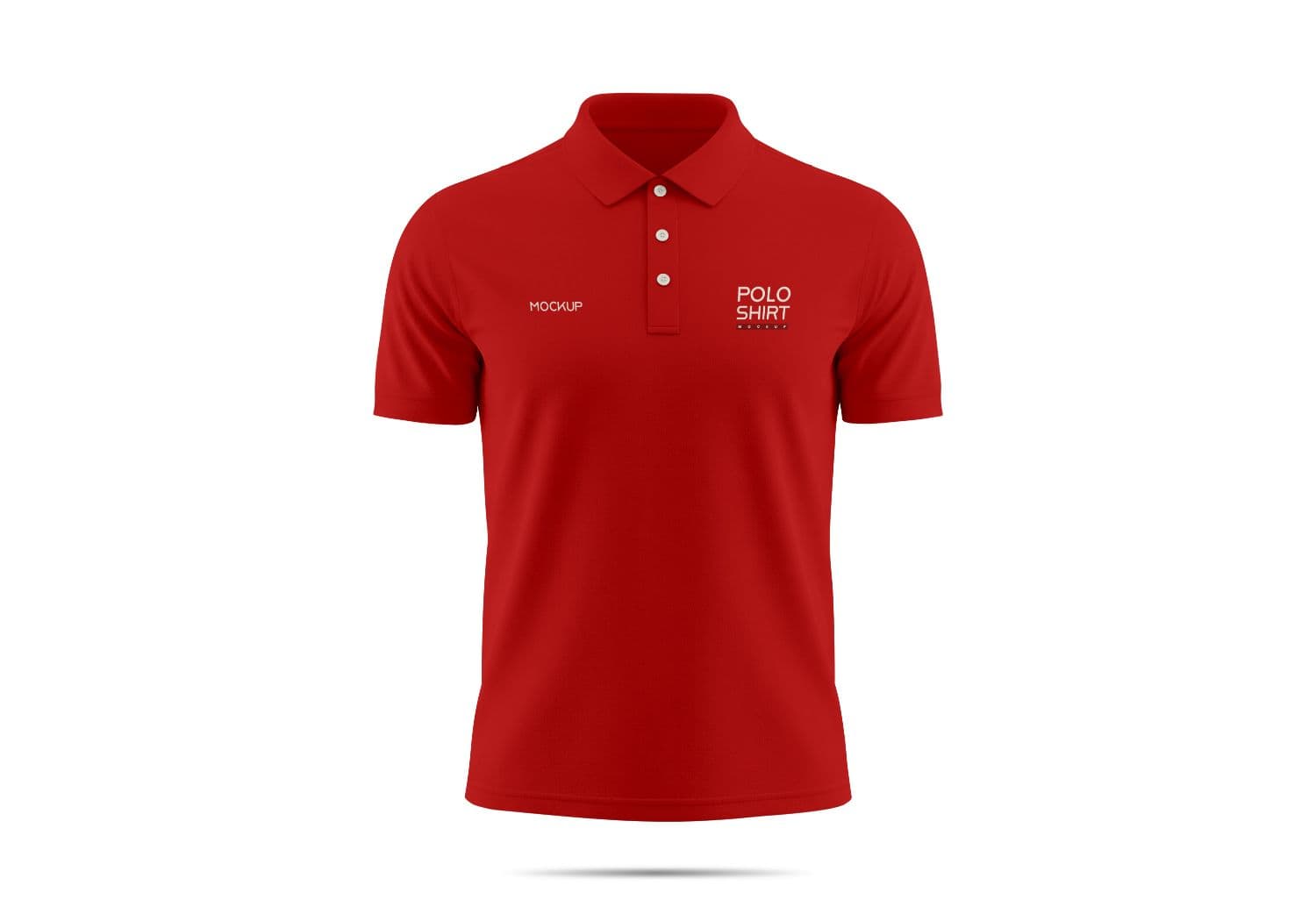 Red Polo Shirt Mockup Template