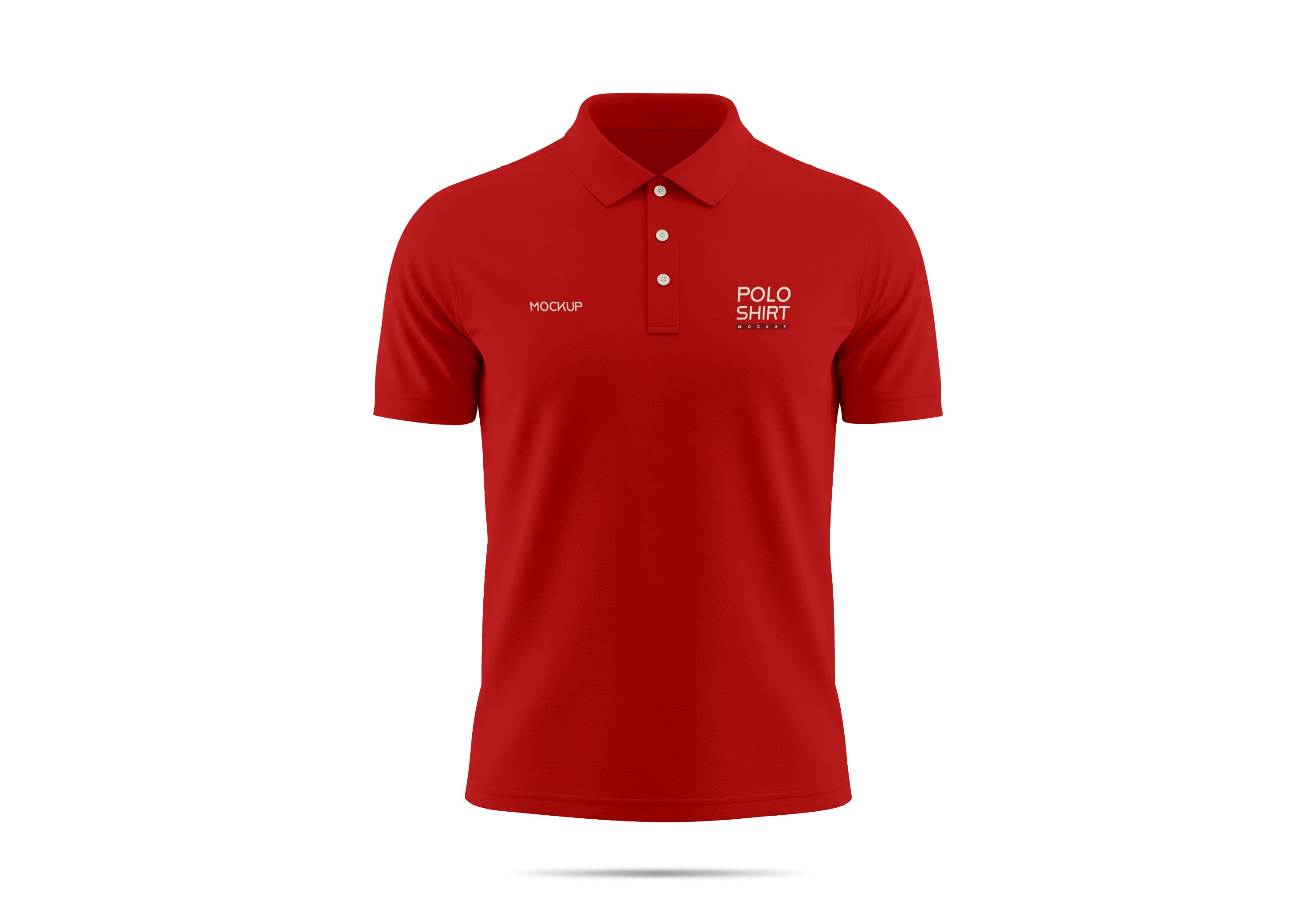 Red Polo Shirt Mockup Template
