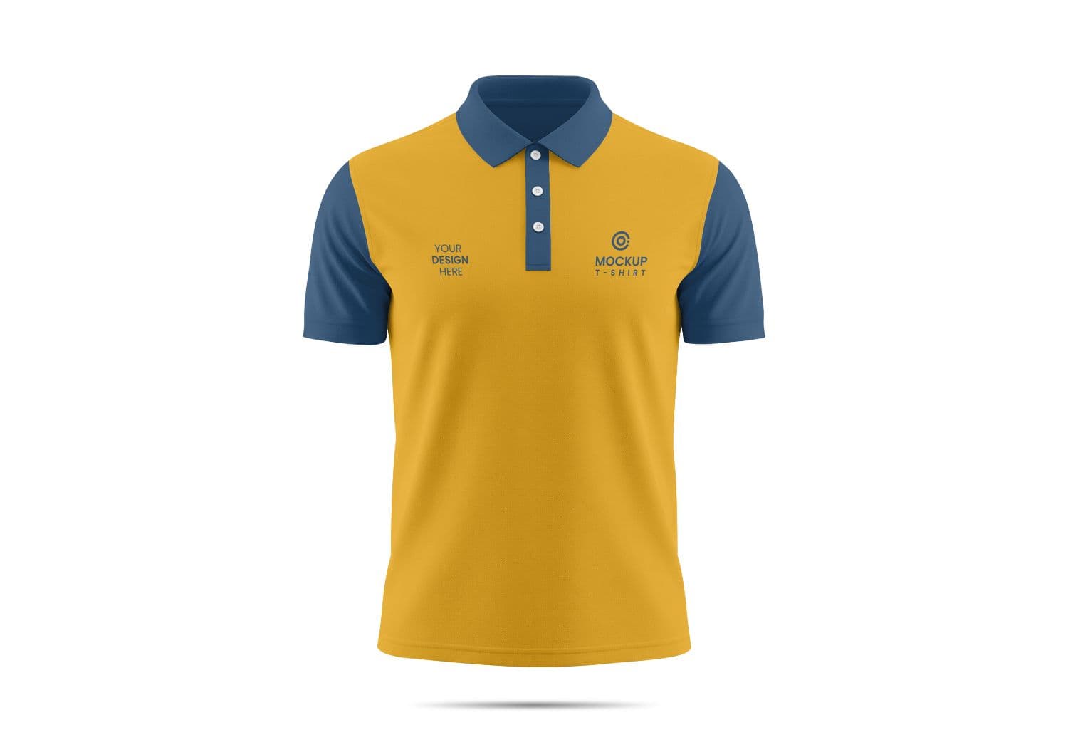 Yellow and Blue Polo Mockup