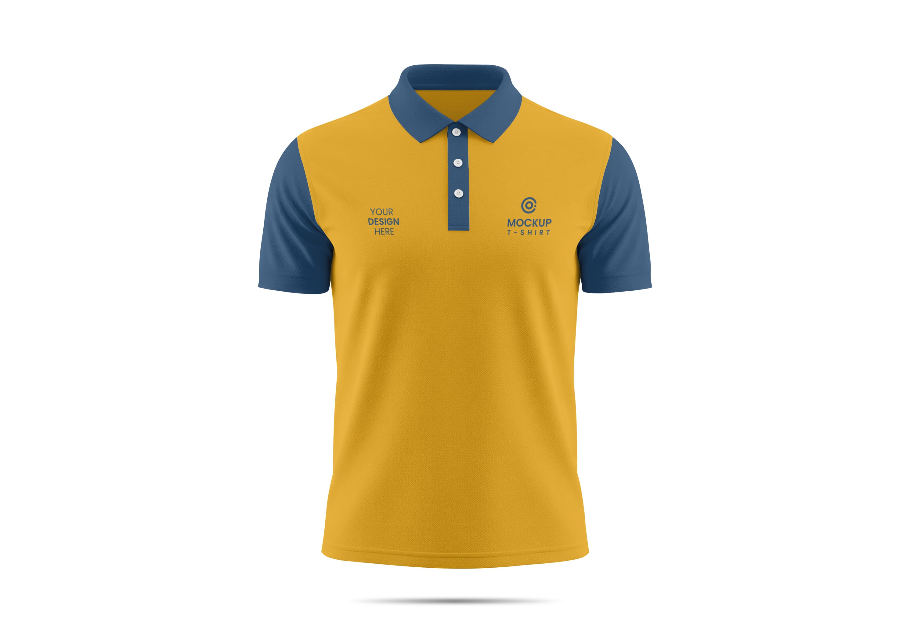 Yellow and Blue Polo Mockup
