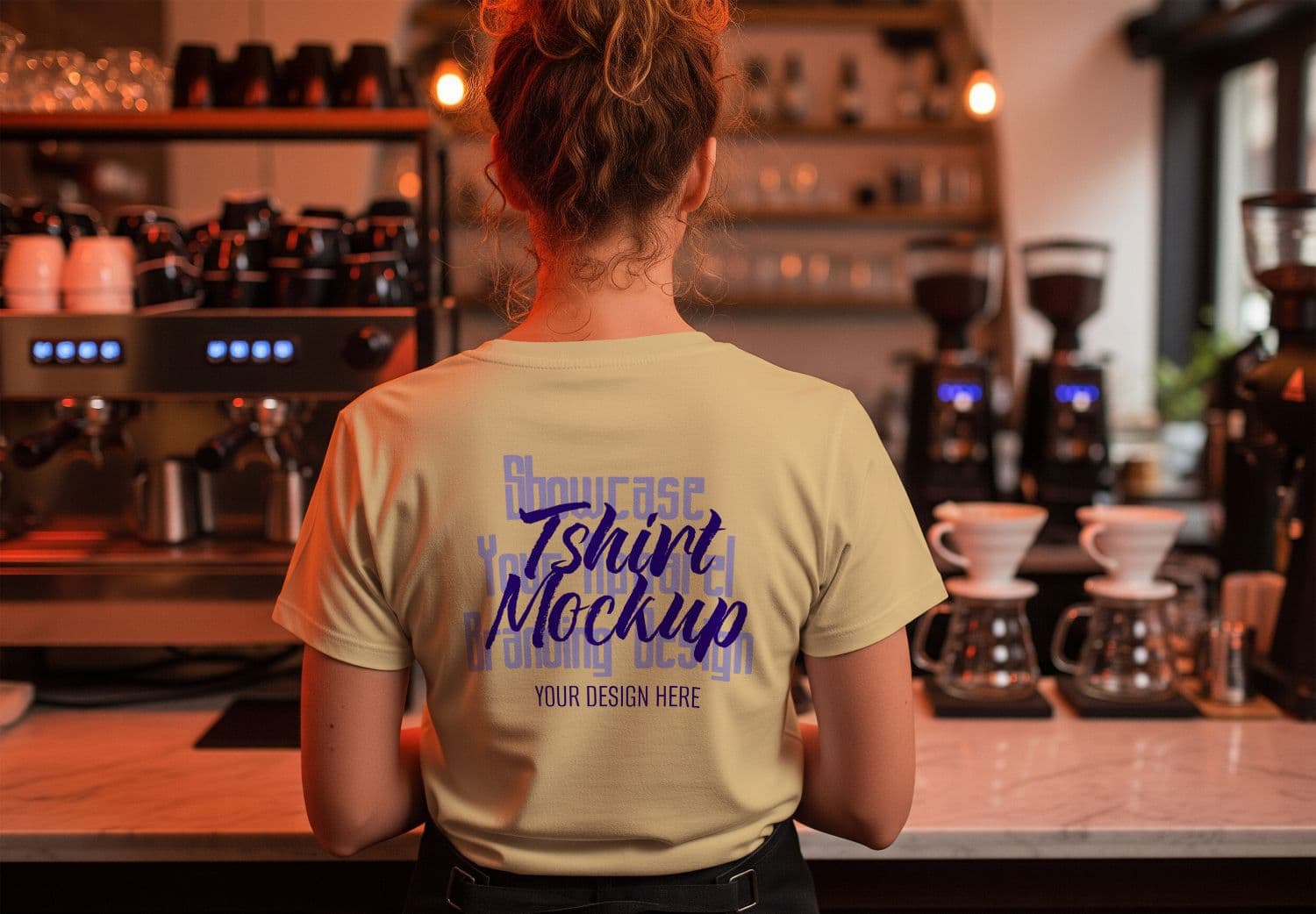 Barista T-Shirt Back Mockup
