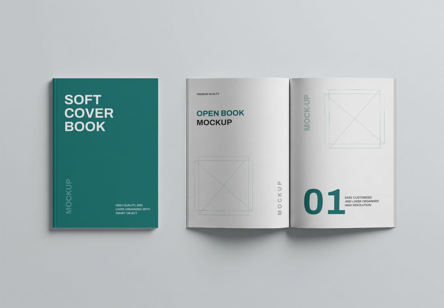 Soft Cover Book Mockup for Designers