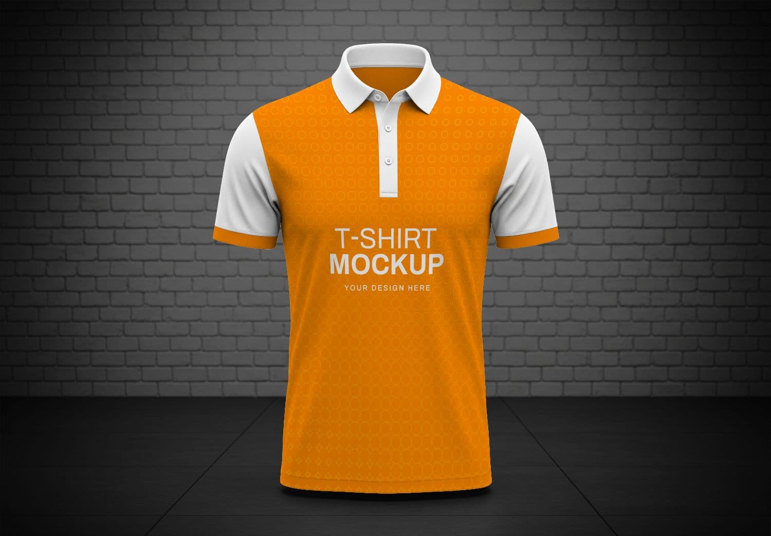 Orange Polo Shirt Mockup for Branding