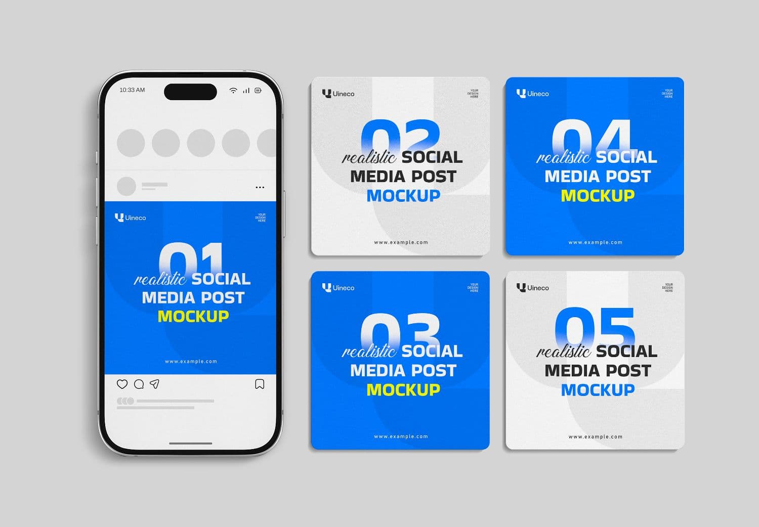 Social Media Post Mockup Set
