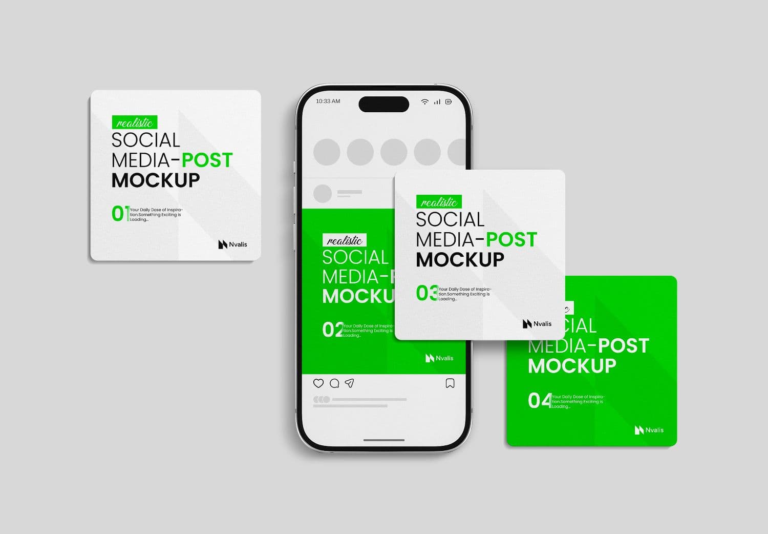 Green Social Media Post Mockup