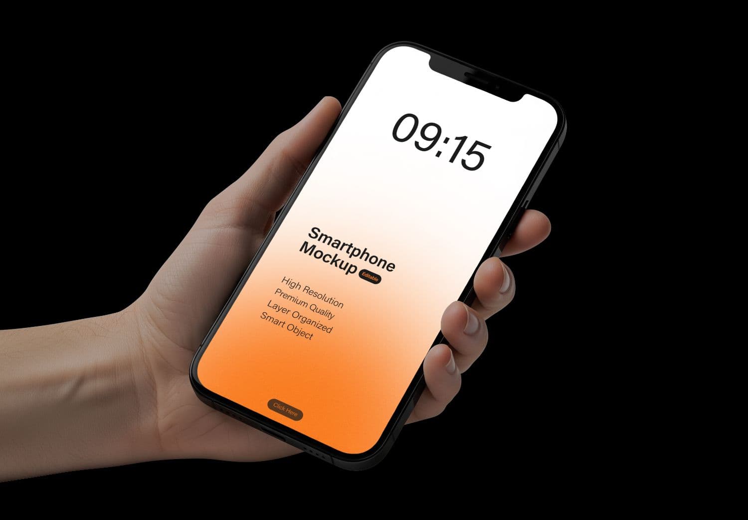 Smartphone in Hand Mockup for Product Display and Branding