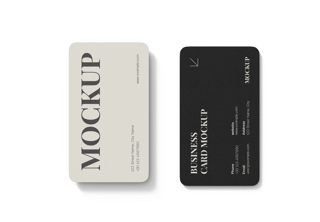 Realistic Business Card Mockup for Branding Design Projects