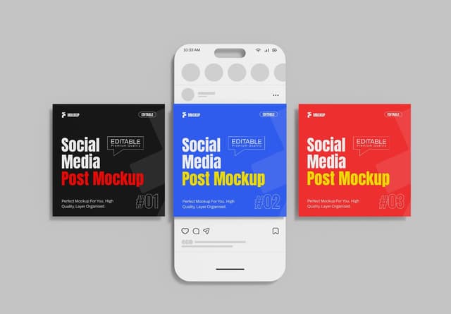 Social Media Post Mockup Sets