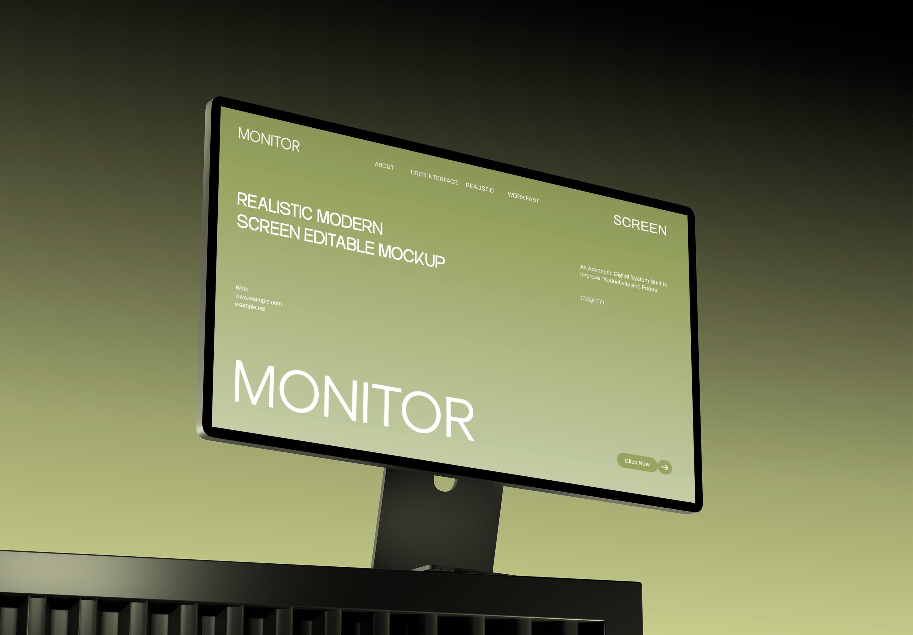 Modern iMac Screen Mockup