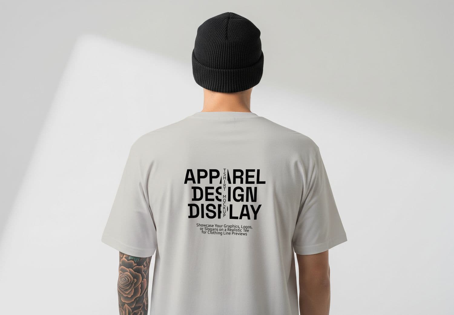 Realistic Free T-Shirt Back Mockup PSD for Apparel Branding