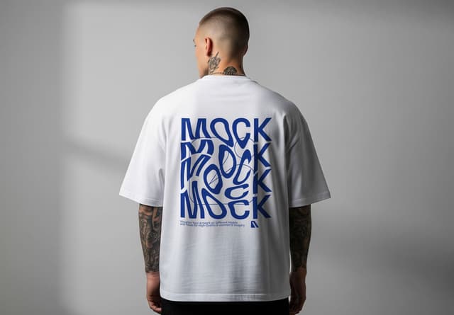 Men's White T-Shirt Mockup for Brand Visuals