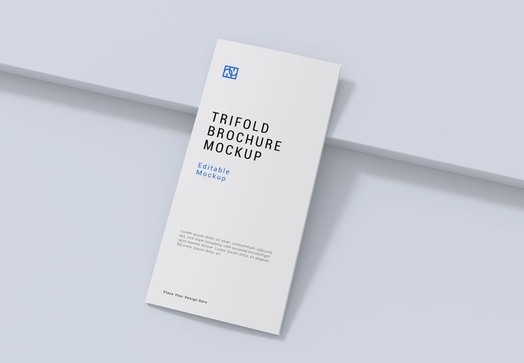 Minimalist Trifold Brochure Mockup for Business Design