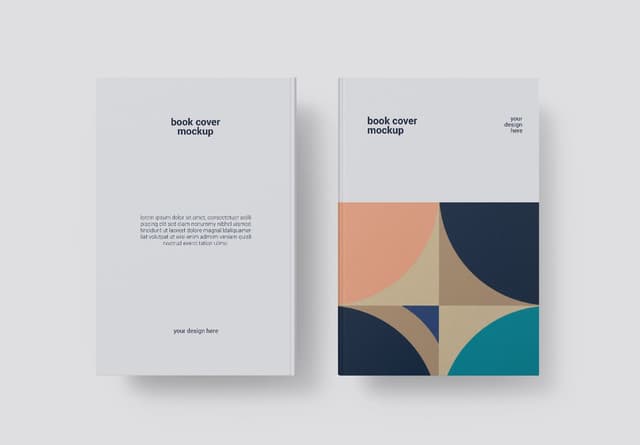 Realistic Book Cover Mockup Design Display