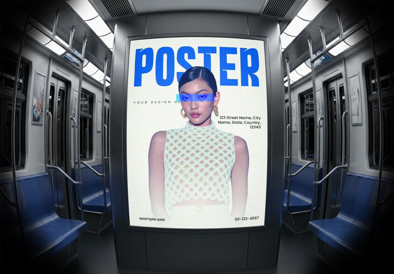 Subway Train Poster Mockup for Branding