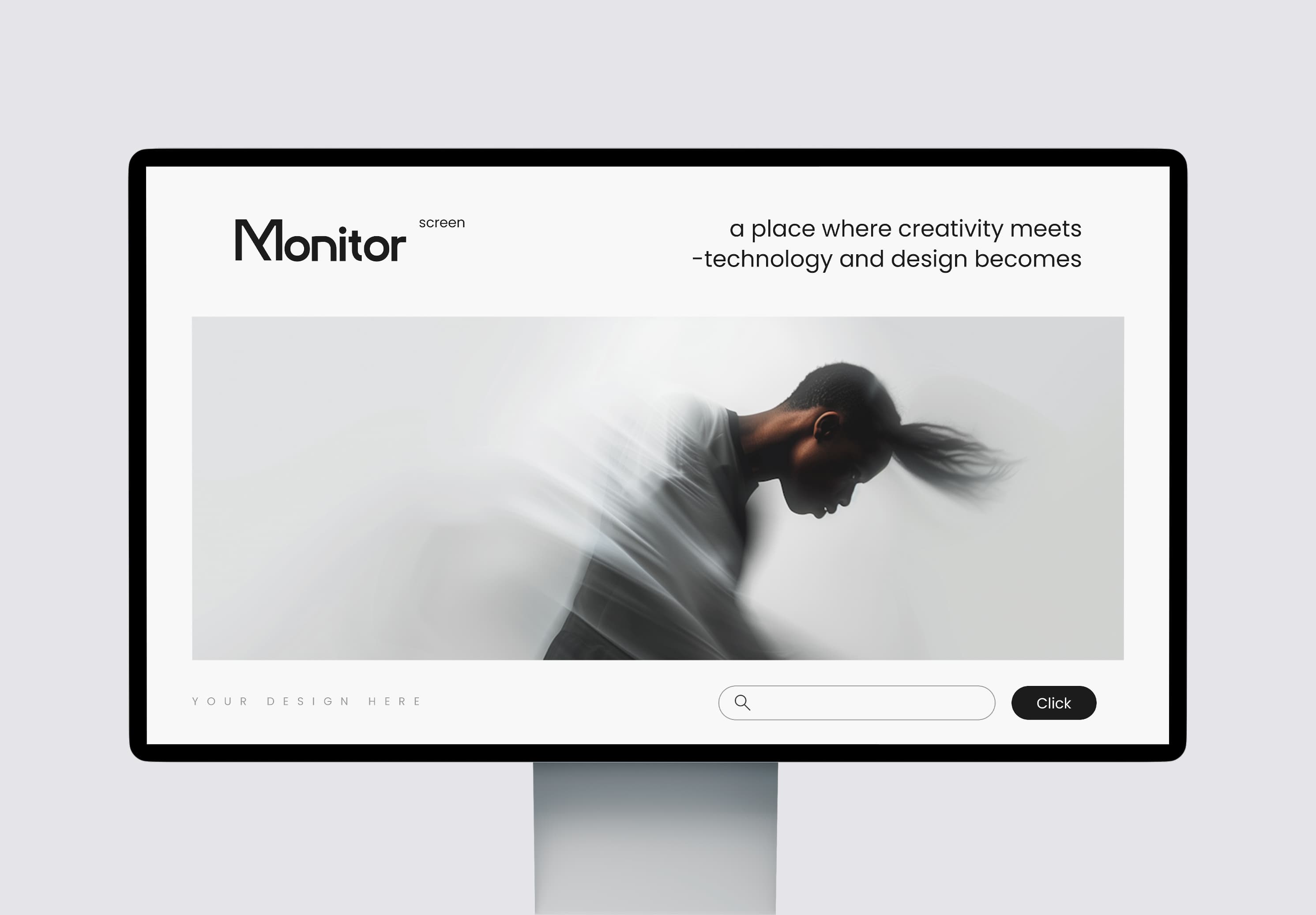 Desktop Monitor Screen Mockup Website Display | MockupHive