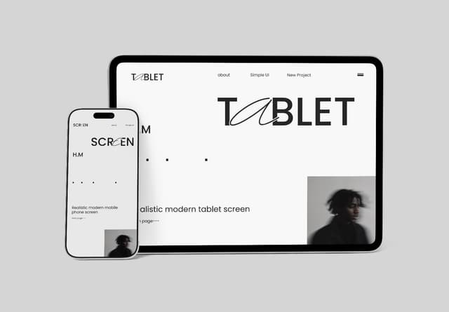 Apple iPad iPhone Responsive Device Screen Mockup