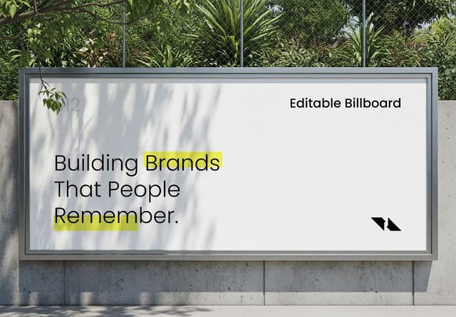 Modern Street Billboard Display Mockup