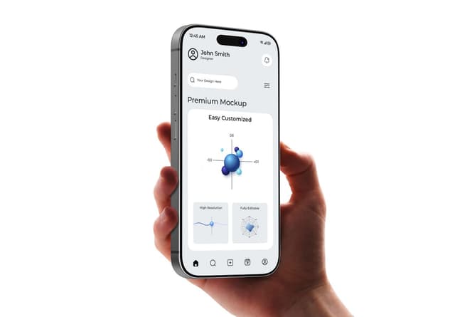 iPhone 17 Pro Hand Hold Mockup