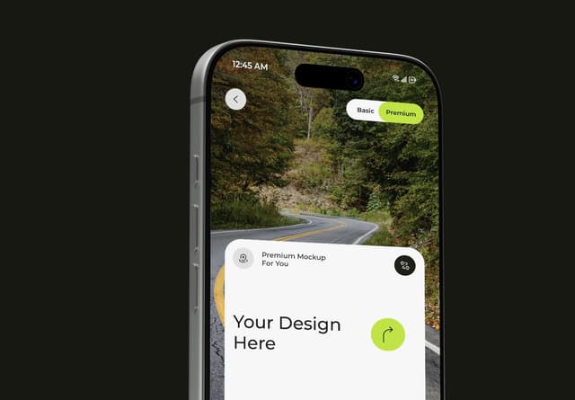 iPhone 17 Pro Closeup Screen Mockup