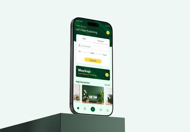 iPhone 17 Pro Podium Display Mockup