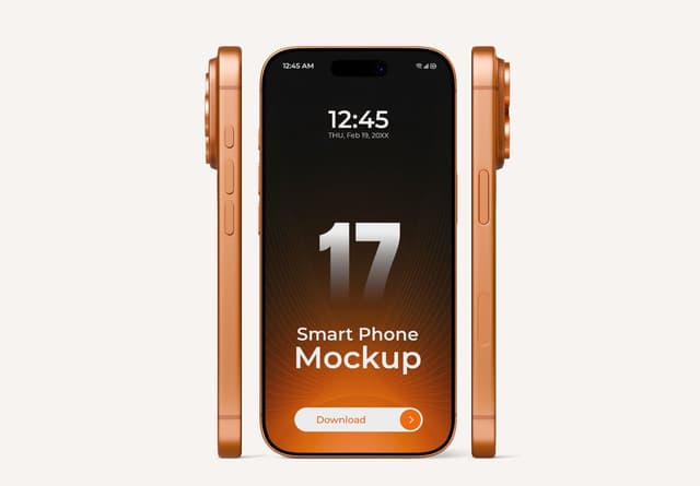 iPhone 17 Pro Multi View Mockup
