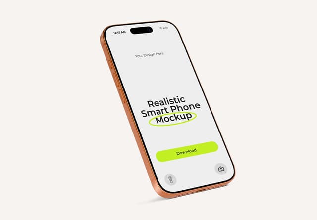 iPhone 17 Pro Floating Angle Mockup