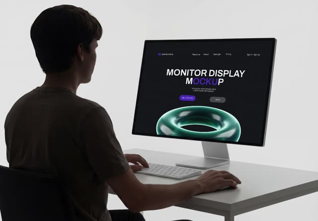 Premium Monitor Display Mockup