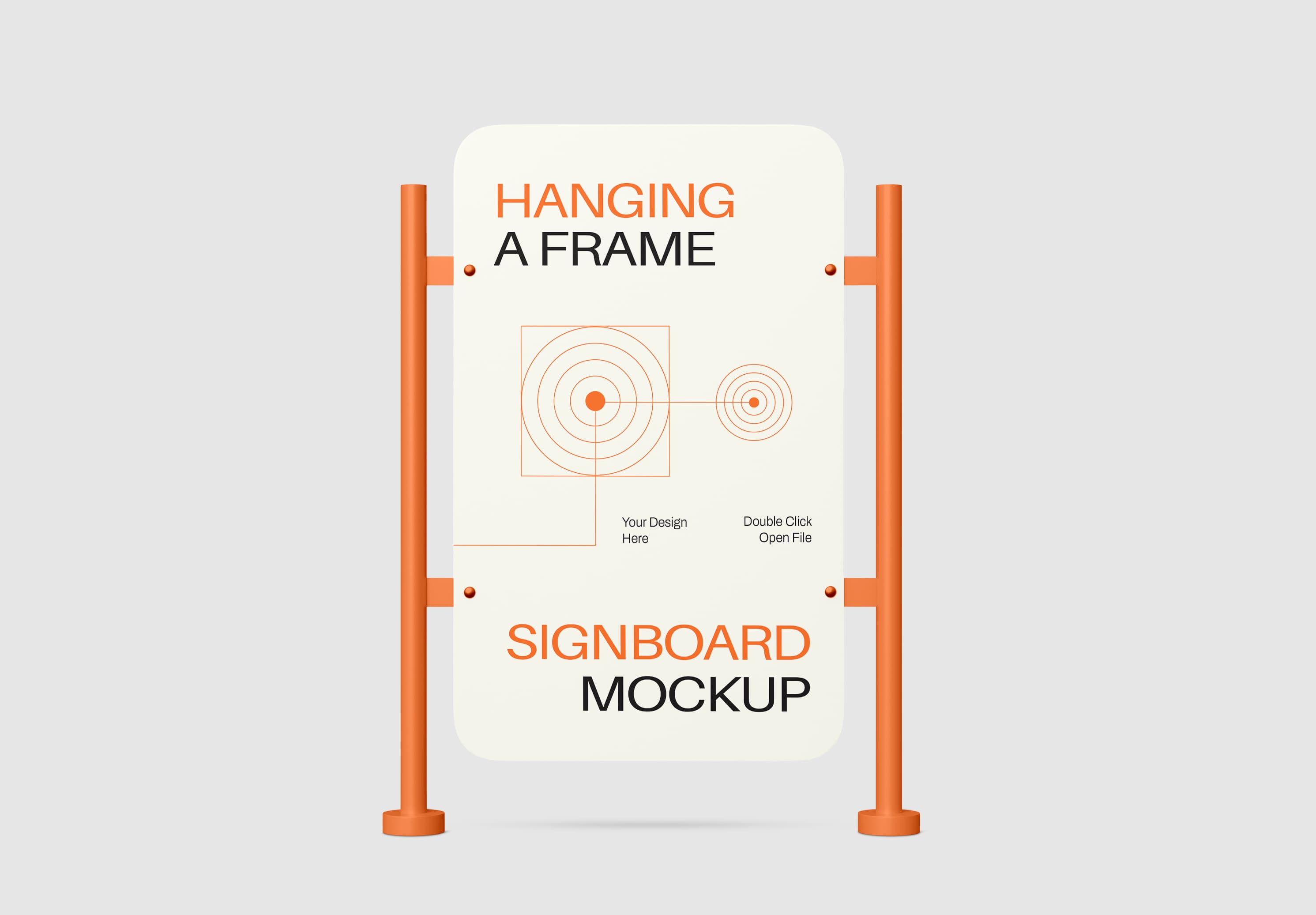 Minimal Hanging Signboard Mockup