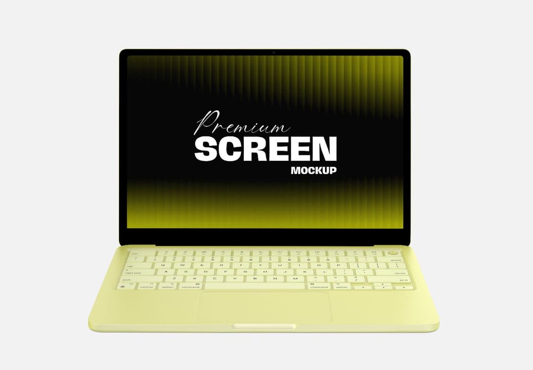 Macbook Neo Screen Mockup Front Views