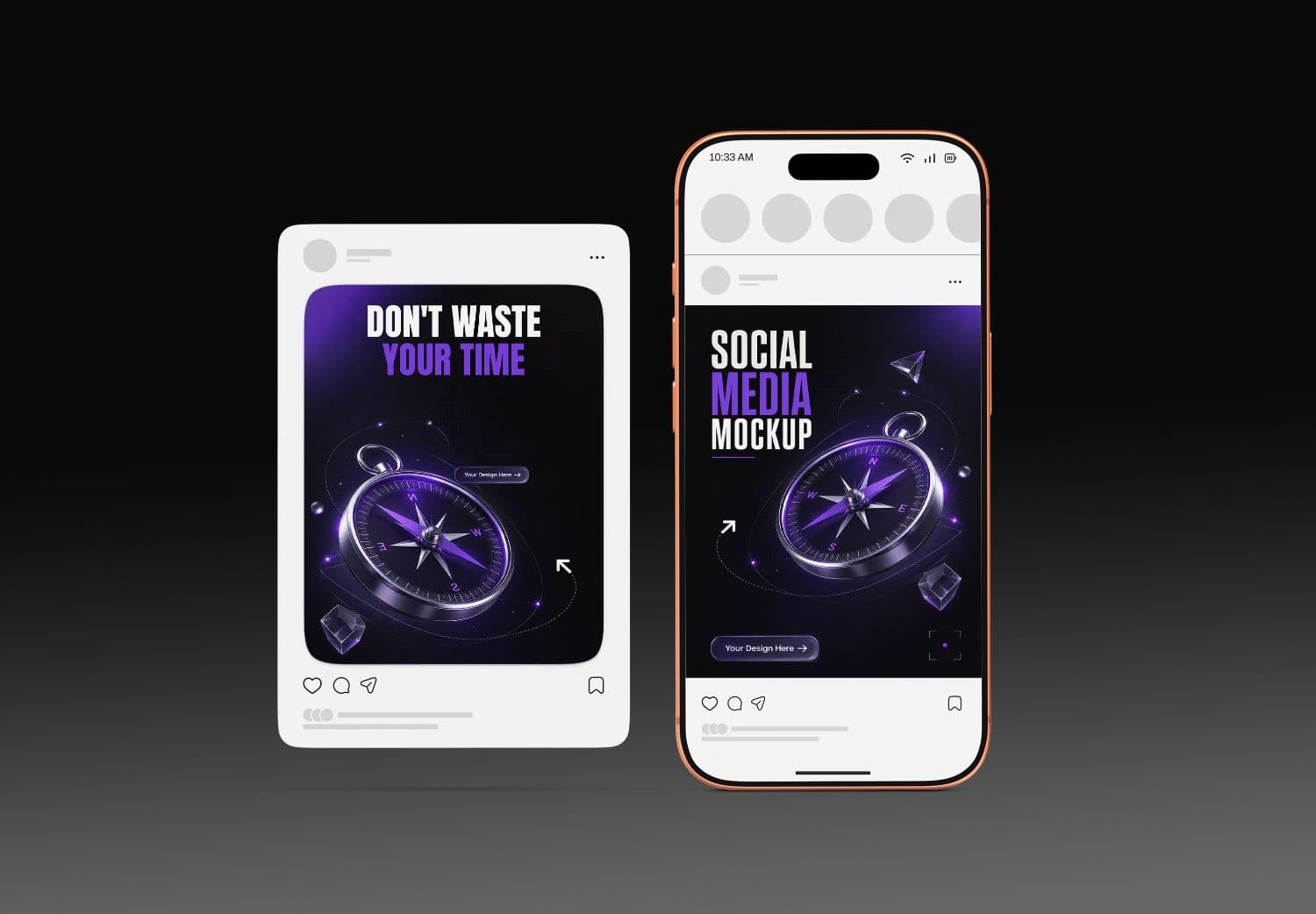 Social Media Post Smartphone Mockups