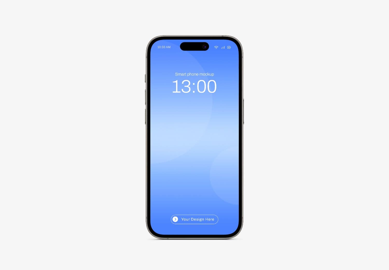 iPhone 17 Pro Blue Screen Front View Mockup