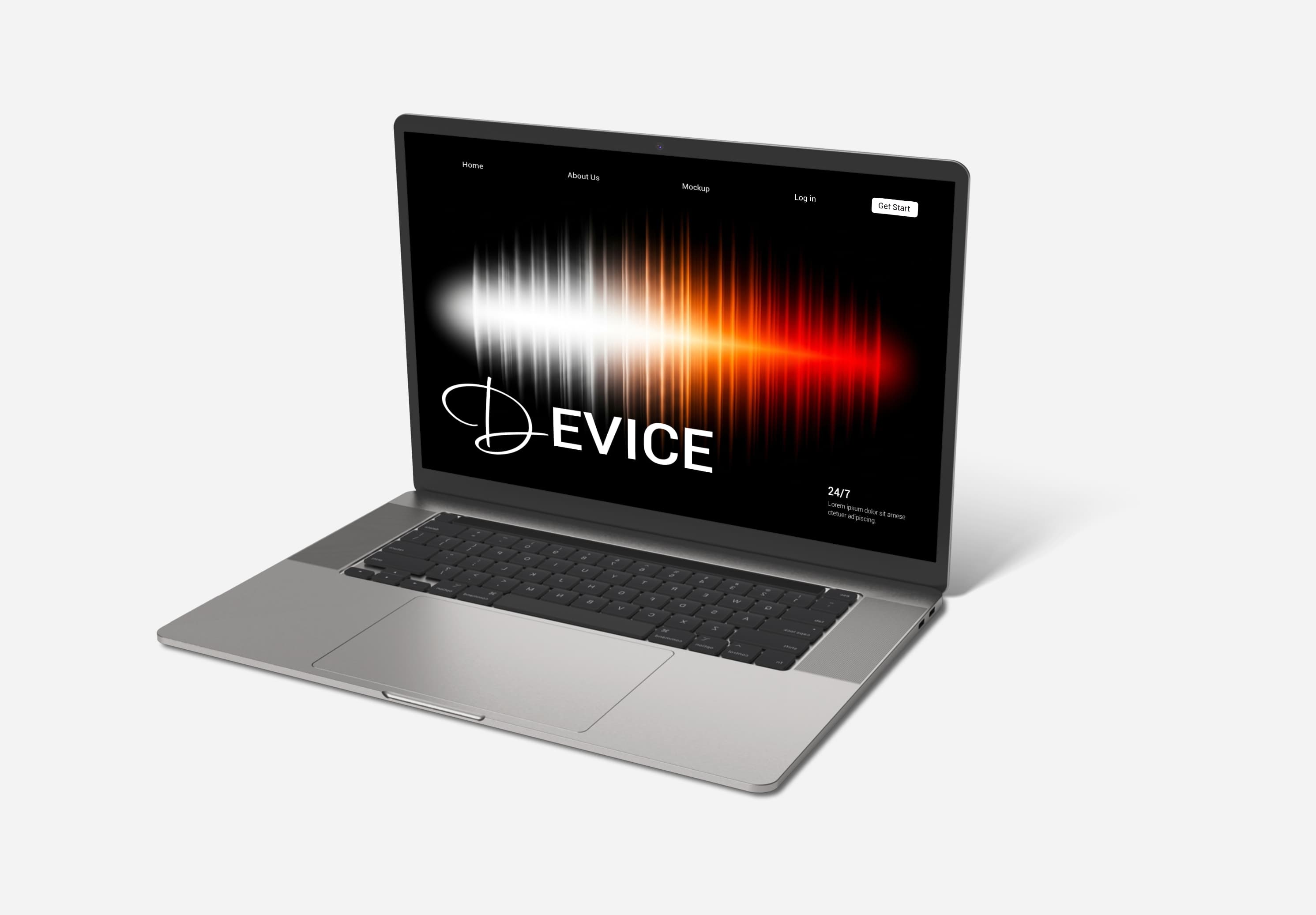 Laptop Screen Mockup – Angled View