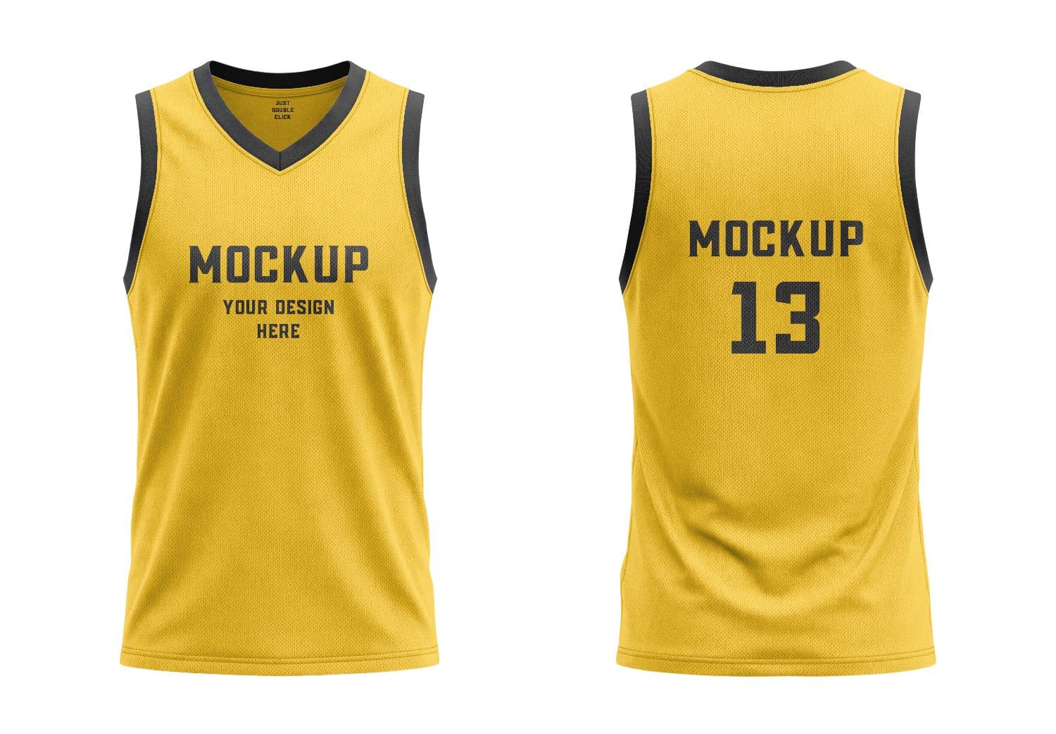 Basketball Jersey Front and Back Mockup Set