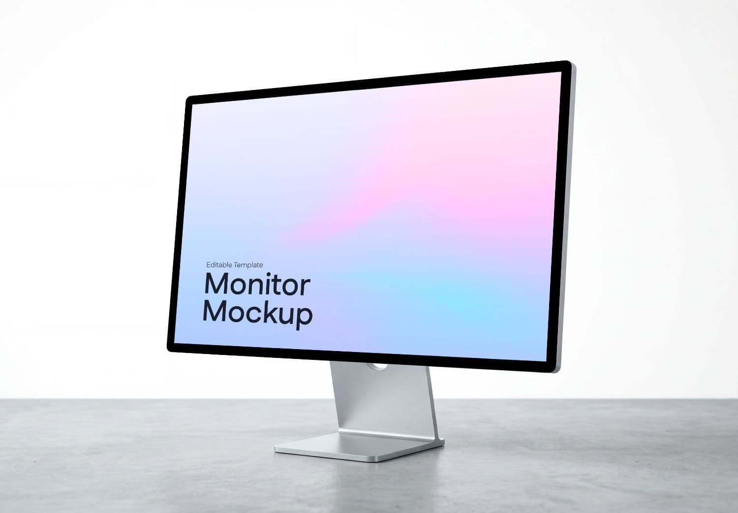 Desktop Monitor Mockup | Realistic Screen Presentation
