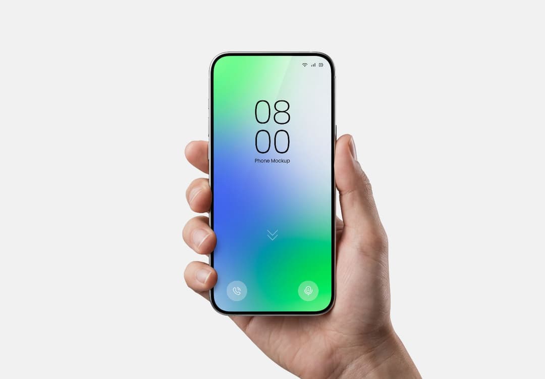 Smartphone Mockup – Handheld Mobile Device for App UI Presentation