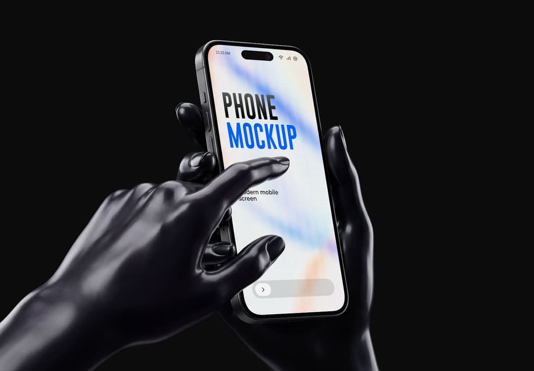 Futuristic Handheld Phone Mockup