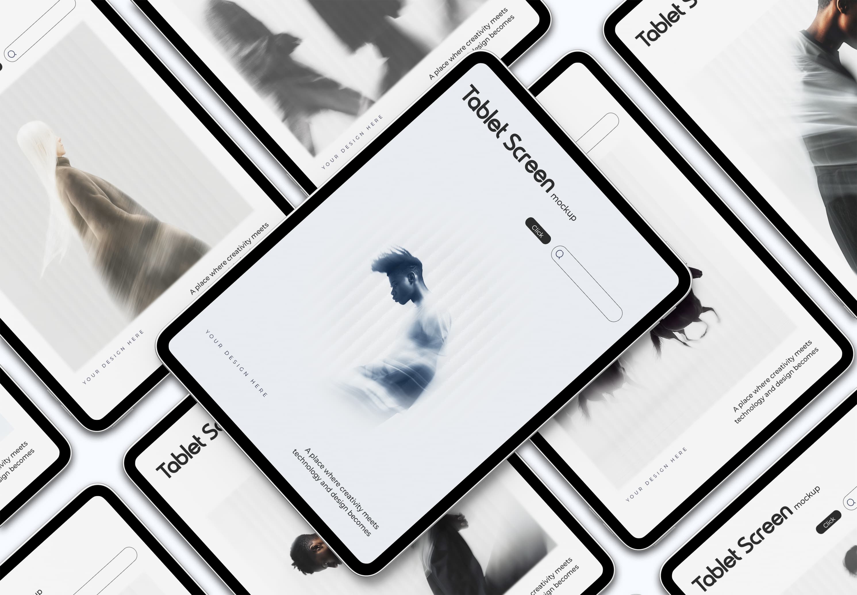 Tablet Screen Mockup Modern Multi Device Layout