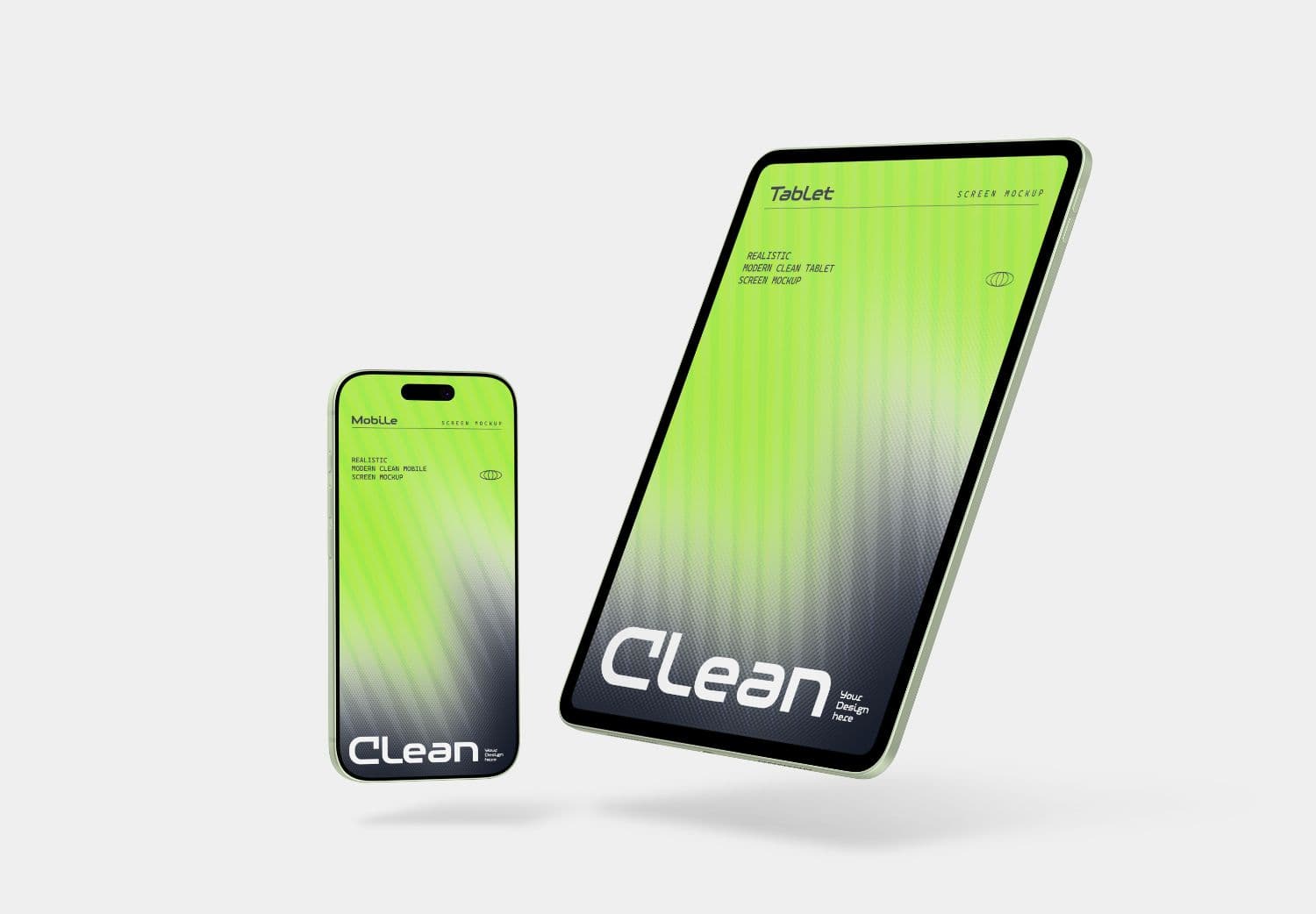 Premium Tablet and Phone Screen Mockup