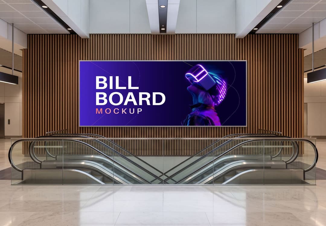 Shopping Mall Billboard Mockup PSD