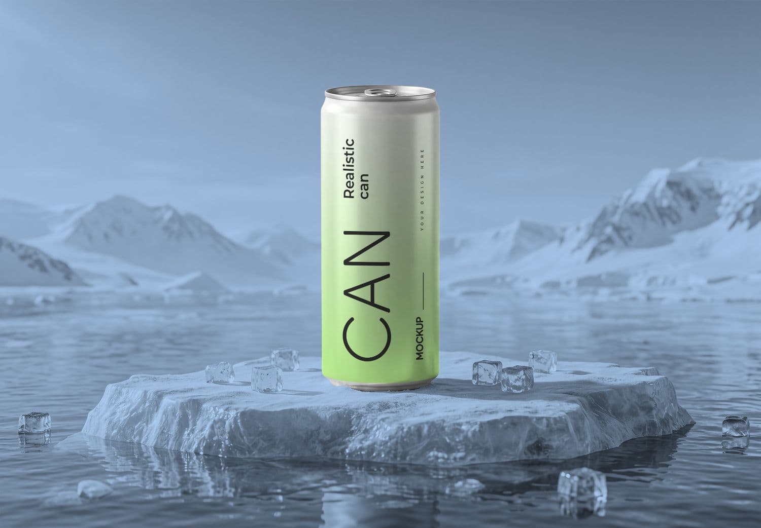 Realistic Soda Can Mockup | MockupHive