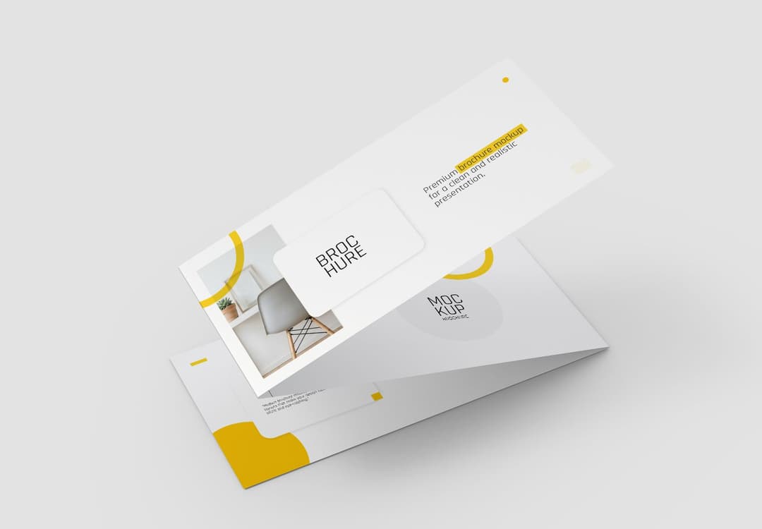 Premium DL Tri-Fold Brochure Mockup