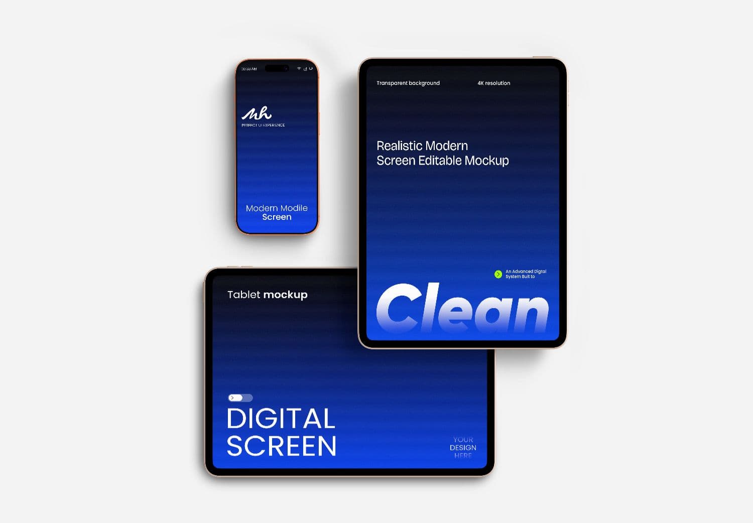 Multi Device Screen Mockup – Phone and Tablet PSD