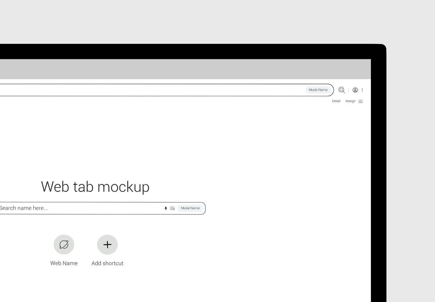 Minimal Web Browser Tab Mockup