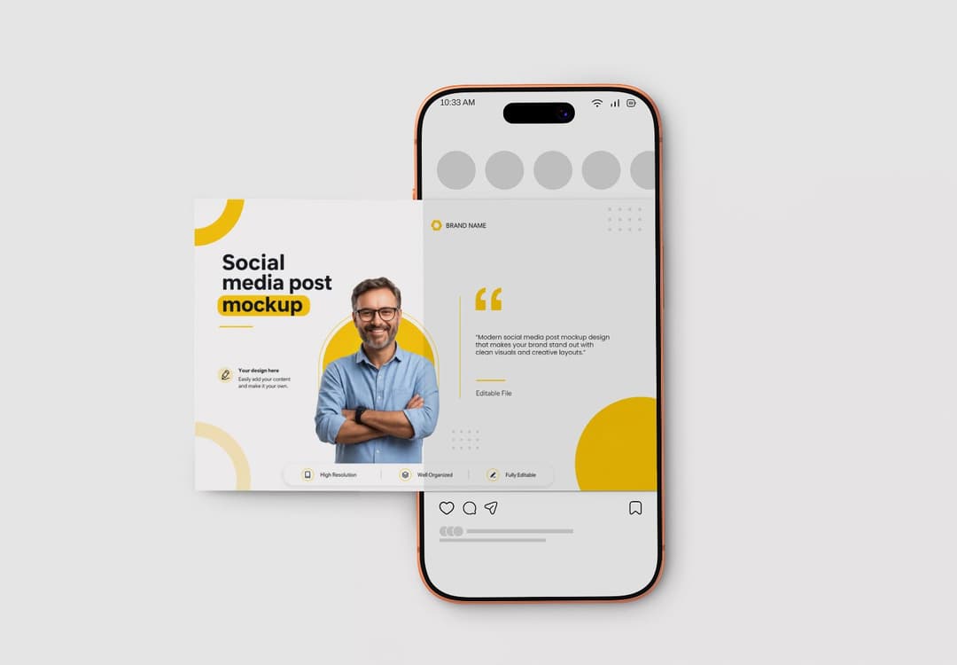 Social Media Carousel Post Mockup