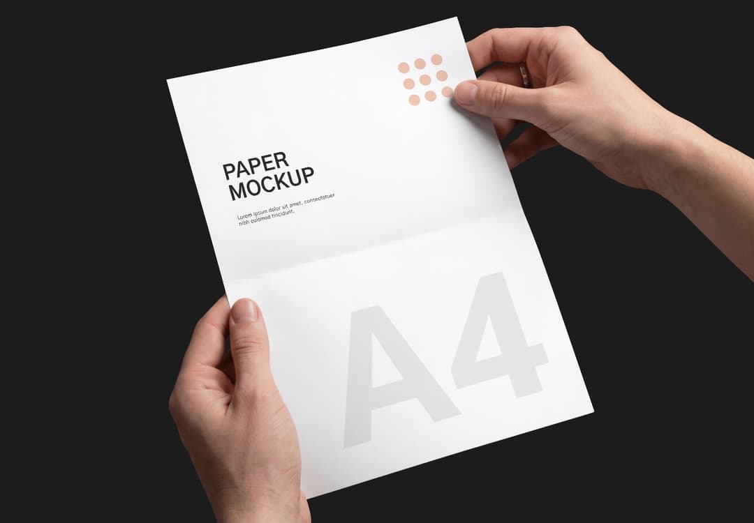 A4 Paper Mockup