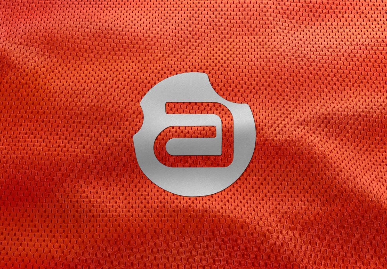 Metallic Logo Mockup on Sports Jersey Fabric
