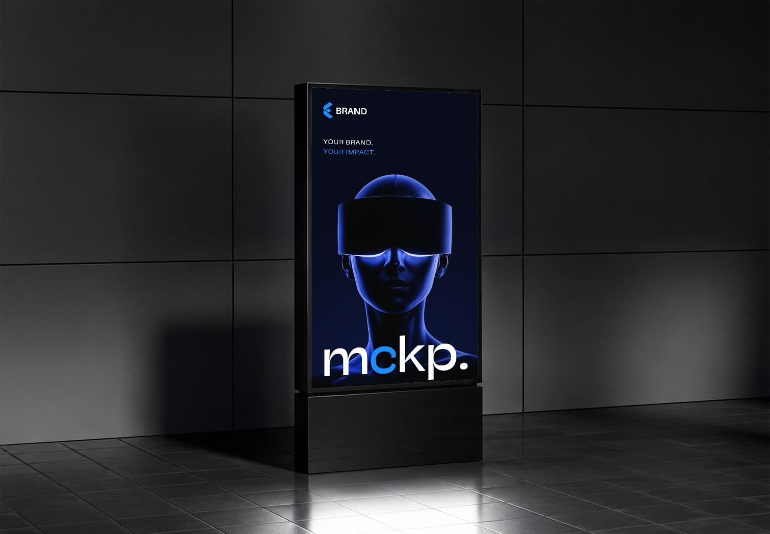 Realistic Digital Advertising Display Mockup PSD