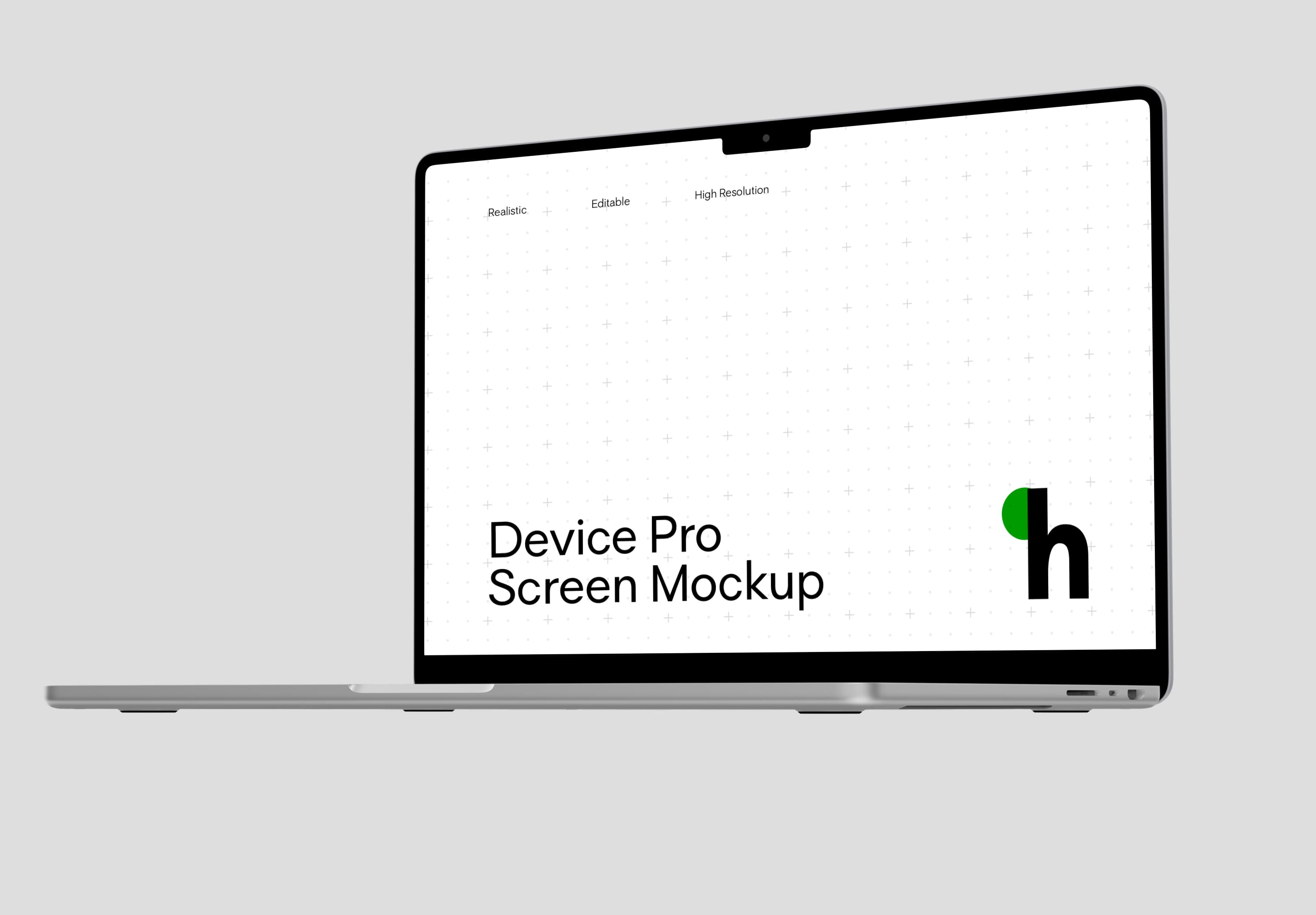 Floating Laptop Screen Mockup – Realistic Device Presentation