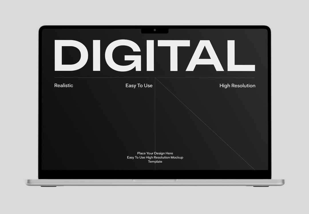 MacBook Pro Screen Mockup – Realistic Laptop Presentation
